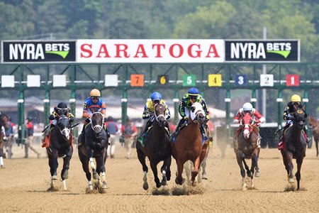 Racing at Saratoga Race Course