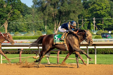 Sierra Leona wins the Whitney Stakes at Saratoga Race Course