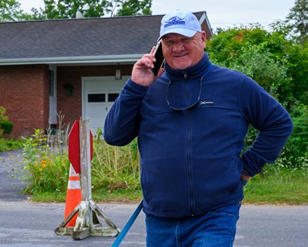 Trainer Kenny McPeek at Saratoga Race Course
