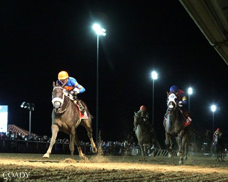 Indy Bay defeats Vodka With a Twist to win the Charles Town Oaks at Charles Town Races