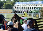 Wimbledon Hawkeye (GB) wins 2025 Nashville Derby Invitational Stakes at Kentucky Downs
