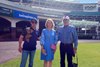 Steve and Denise Smith of Elements Racing at Churchill Downs for Meringue’s debut with trainer Rodolphe Brisset and jockey Luan Machado