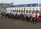 Jockey Pietro Moran guides Mansetti to victory in the 166th running of the $1,000,000 King's Plate in a time of 2.02.1 for the 1Mi.1/4. Mansetti is owned by Al and Bill Ulwelling and trained by Kevin Attard. Woodbine/Michael Burns Photo