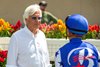 Trainer Bob Baffert, left, celebrates with jockey Juan Hernandez, right, in the winner&#39;s circlef afer Himika&#39;s victory in the Grade III, $150,000 Sorrento Stakes, Sunday, August 10, 2025 at Del Mar Thoroughbred Club, Del Mar CA.
&#169; BENOIT PHOTO