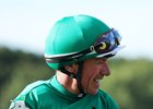 Johnny&#39;s Red Storm wins the 2025 Kentucky Downs Juvenile Sprint Stakes at Kentucky Downs