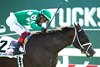 Johnny&#39;s Red Storm wins the 2025 Kentucky Downs Juvenile Sprint Stakes at Kentucky Downs