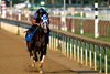 Good Cheer Kentucky Oaks G1 winner breezed a half-mile this morning on the main track at the Saratoga Race Course Saturday Aug.9, 2025 in Saratoga Springs, N.Y.  This was her prep workout for her appearance in the Alabama Stakes to be run at the Saratoga on August 16th.  Skip Dickstein Photo