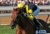 Laurelin and Kenrick Camouche win the G1 Fasig-Tipton Saratoga Oaks Invitational , Saratoga Racecourse, Aug. 9th, 2025, Mathea Kelley