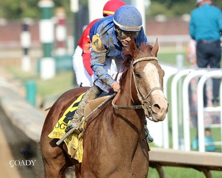 Ragtime posts a 2 1/4-length victory in the Dogwood Stakes at Churchill Downs