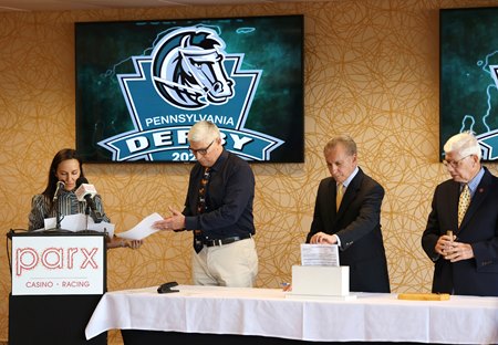 The post position draw for this year's Pennsylvania Derby