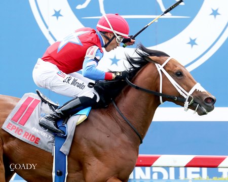 Epic Ride wins the Mint Millions Invitational Stakes at Kentucky Downs