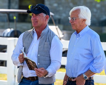 (L-R): Bloodstock agent Donato Lanni with Bob Baffert at the Keeneland September Sale