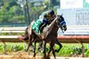 Natalie &#39;Jill&#39; Baffert&#39;s Bottle of Rouge and hall of fame jockey Mike Smith  beat favored stablemate Explora (Juan Hernandez up) in the Grade I $300,000 Del Mar Debutante Saturday, September 6, 2025, at Del Mar Thoroughbred Club, Del Mar, CA.  Both fillies are trained by Baffert&#39;s husband, Bob Baffert.
Benoit Photo