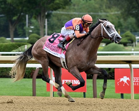 Ted Noffey scores an impressive win in the Hopeful Stakes Sept. 1 at Saratoga Race Course
