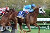 Gun Song wins the 2025 Beldame Stakes at Aqueduct Racetrack