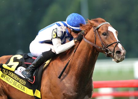 World Beater wins the Old Dominion Derby at Colonial Downs