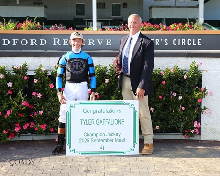 Tyler Gaffalione wins the leading rider title at the Churchill Downs spring meet