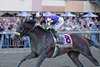 Baeza ridden by Hector Isaac Berrios won the $1,000,000 Grade 1 Pennsylvania Derby at Parx Racing in Bensalem, Pennsylvania on September 23, 2023. Photo By Ryan Denver/EQUI-PHOTO