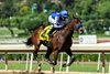 Baoma Corp.&#39;s Himika and jockey Juan Hernandez win the $85,000 Added Anoakia Stakes Sunday, October 19, 2025 at Santa Anita Park, Arcadia, CA.  The two-year-old daughter of Curlin is trained by Hall of Famer Bob Baffert.
Benoit Photo