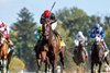 Simply in Front and Ben Curtis win G1 First Lady Stakes, Keeneland Racetrack, Lexington, KY, 10-4-25, Mathea Kelley-Bloodhorse 