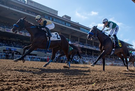 Ocean Bear outfinishes Sammy Davis in the 2025 Golden State Juvenile Stakes at Del Mar