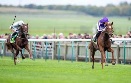 Precise leaves her competition behind in the Fillies' Mile at Newmarket Racecourse