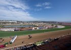 Off and running in the first race of Breeders Cup Friday, The 1m Pacific Shore won by  Vodka Vodka (Kent Desormeaux)
Del Mar 31.10.25 Pic: Edward Whitaker