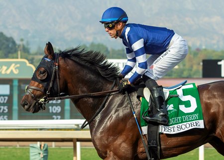 Test Score after winning the Twilight Derby at Santa Anita Park