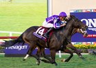 Gstaad with Christophe Soumillon wins the Juvenile Turf (G1T) at Del Mar Racetrack in Del Mar, CA on October 31, 2025.