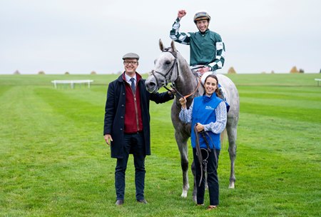 Gewan after winning the 2025 Dewhurst Stakes at Newmarket