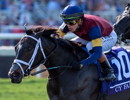 Cy Fair wins the Breeders' Cup Juvenile Turf Sprint