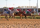 Fast Jack wins the 2025 River Bear Stakes at Hawthorne