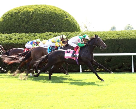 Khaadem wins the Woodford Stakes at Keeneland