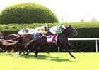 Khaadem (IRE) wins the 2025 Woodford Stakes at Keeneland