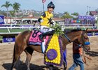 Super Corredora with Hector Berrios wins the Juvenile Fillies (G1) at Del Mar Racetrack in Del Mar, CA on October 31, 2025.