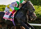 Khaadem wins the 2025 Woodford Stakes at Keeneland
