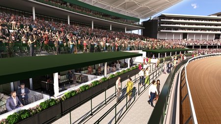 The planned Victory Run seating will offer patrons suites as well as access to the rail