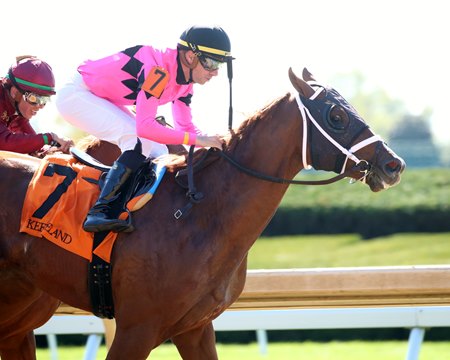 Rancho Sante Fe captures an allowance-optional claiming race in October at Keeneland