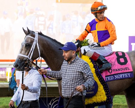 Ted Noffey after winning the Breeders' Cup Juvenile at Del Mar
