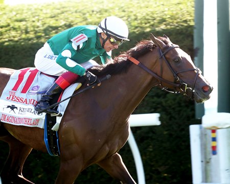 Imaginationthelady wins the 2025 Jessamine Stakes at Keeneland