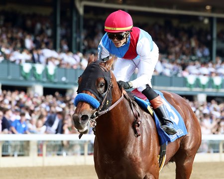 Barnes wins the Perryville Stakes at Keeneland