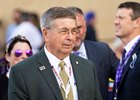 Terry Meyocks in the winner’s circle after Notable Speech with William Buick win the Mile (G1T) at Del Mar Racetrack in Del Mar, CA on November 1, 2025.