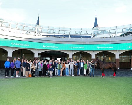 Bango's retirement ceremony at Churchill Downs