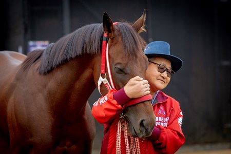 Trainer Yoshito Yahagi and Forever Young at Del Mar
