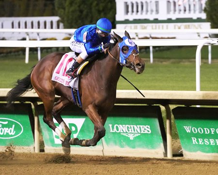 Bella Ballerina wins the 2025 Golden Rod Stakes at Churchill Downs