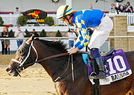 Balboa wins the James F. Lewis III Stakes at Laurel Park