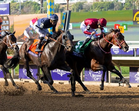 Forever Young outlasts Sierra Leone in the Breeders' Cup Classic at Del Mar