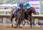 Nysos with Flavien Prat wins the Dirt Mile (G1) at Del Mar Racetrack in Del Mar, CA on November 1, 2025.