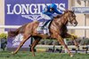 Notable Speech with William Buick wins the Mile (G1T) at Del Mar Racetrack in Del Mar, CA on November 1, 2025.