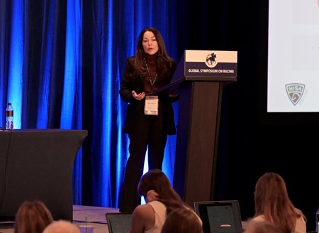 Lisa Lazarus speaks at the Global Symposium on Racing